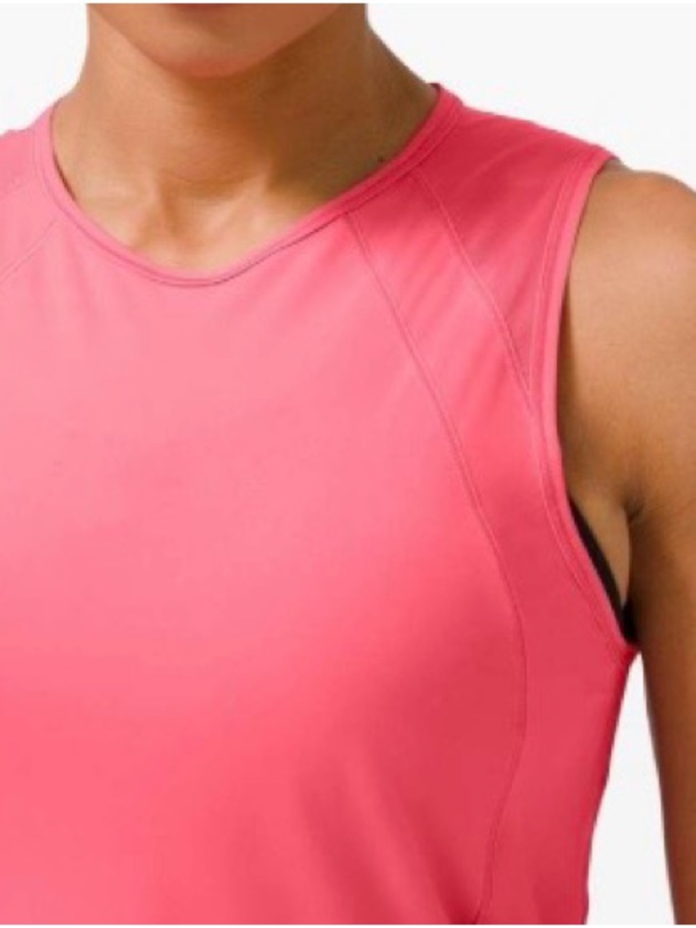 Lululemon Pink Sleeveless Active Tank Top Sz 6 Mesh back Shirt Workout Running